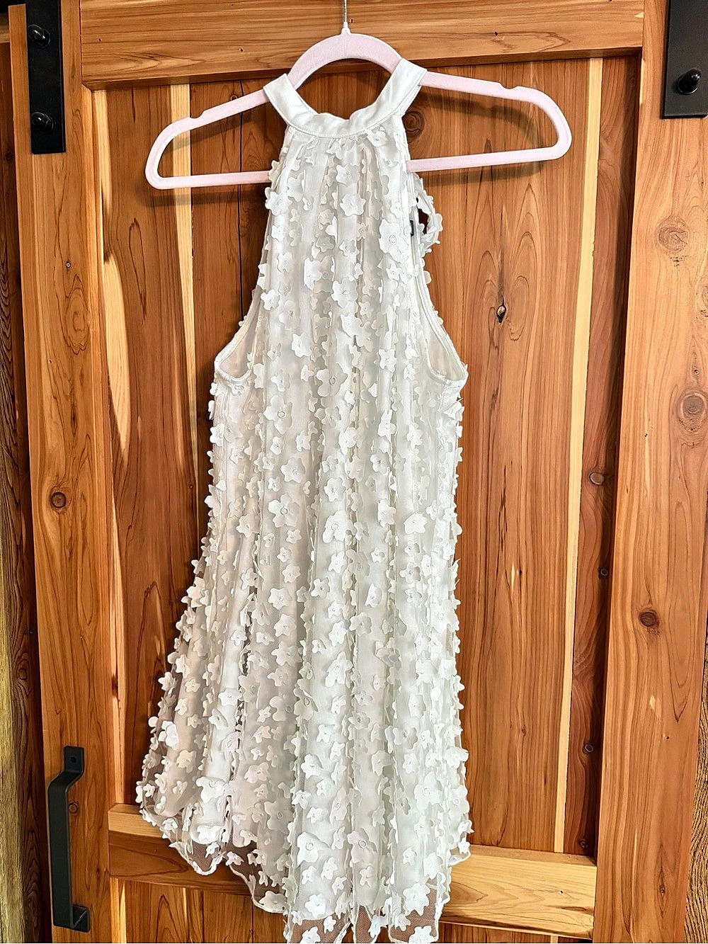 Eva Franco Halter Swing Mini Dress, Size 4- Bridal